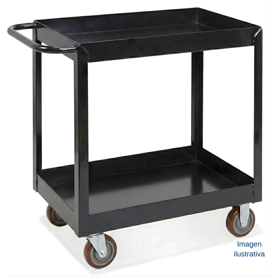 Carritos de acero con 2 repisas
