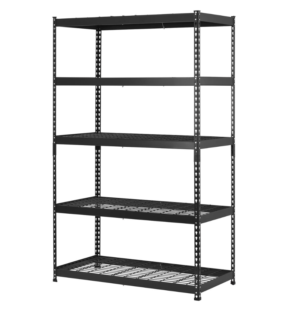 Estante de acero rojo para cargas pesadas (5 niveles)