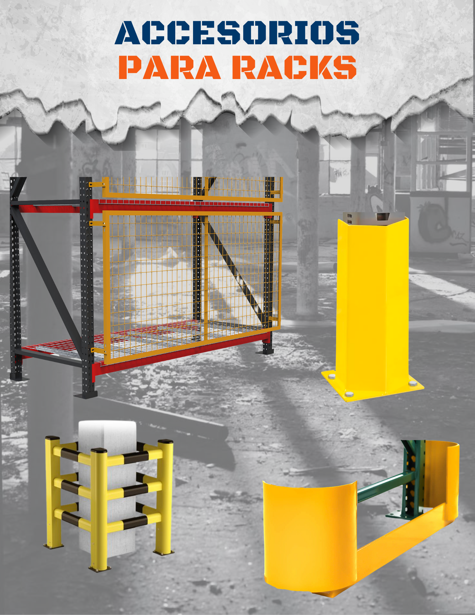 Parachoques Rack Accesorios para racks – EQUIPOS PARA ALMACEN