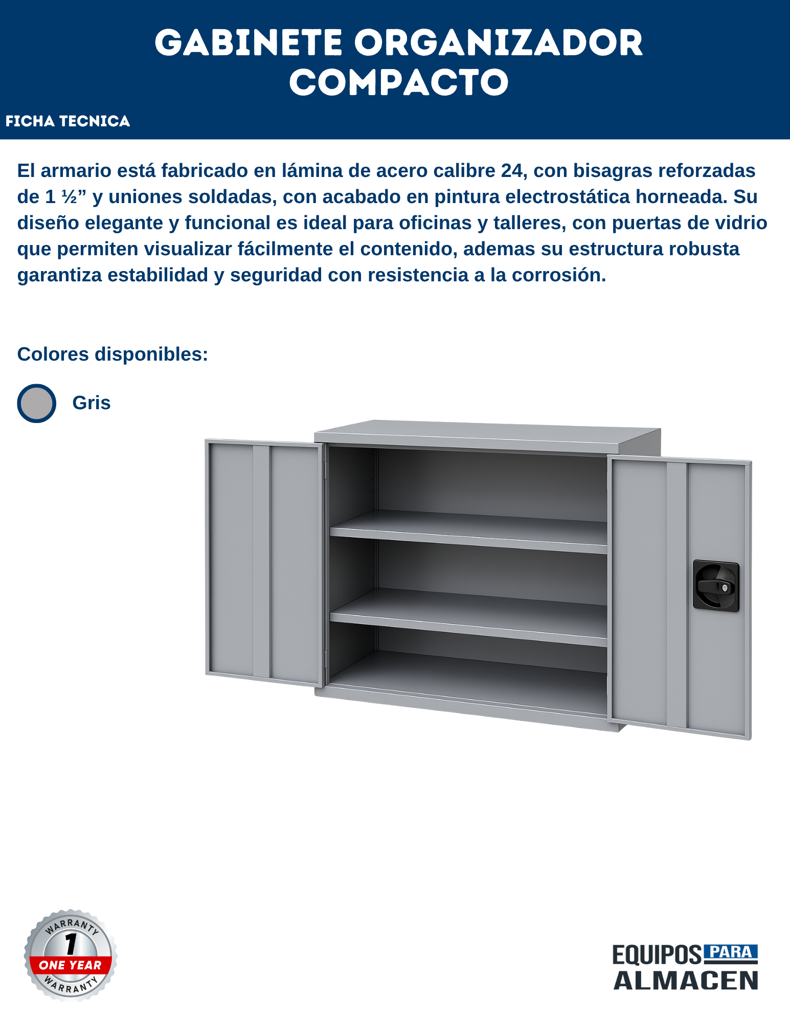 Gabinete organizador compacto