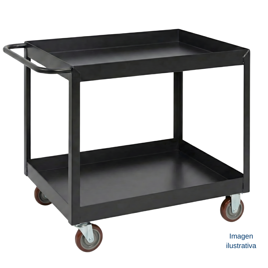 Carritos de acero con 2 repisas
