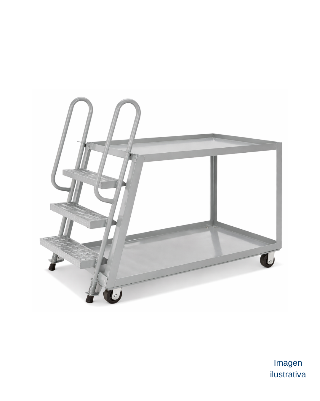 Carrito escalera para picking 137 x 71 x 130 CM