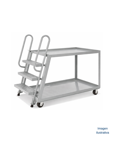 Carrito escalera para picking 137 x 71 x 130 CM