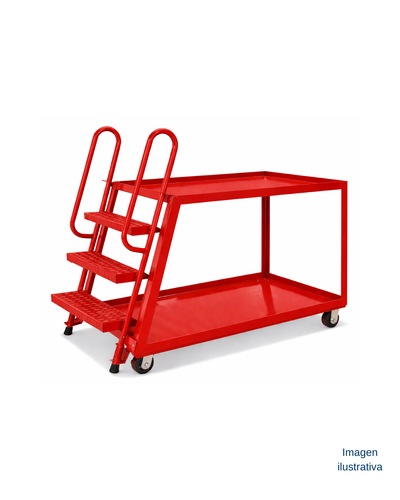 Carrito escalera para picking 137 x 71 x 130 CM
