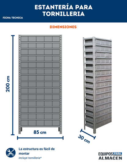 Estanteria para tornillería