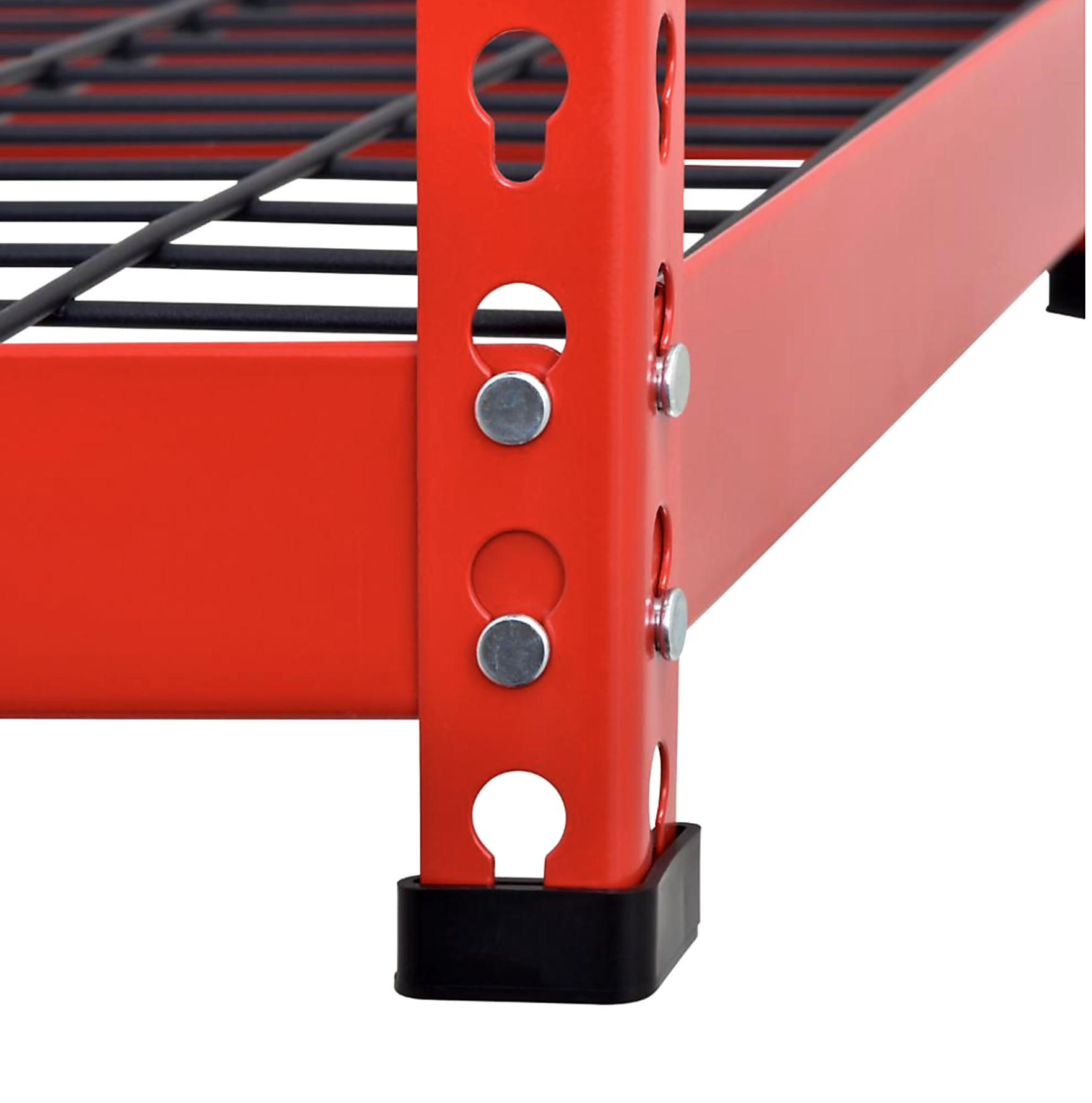 Estante de acero rojo para cargas pesadas (5 niveles)