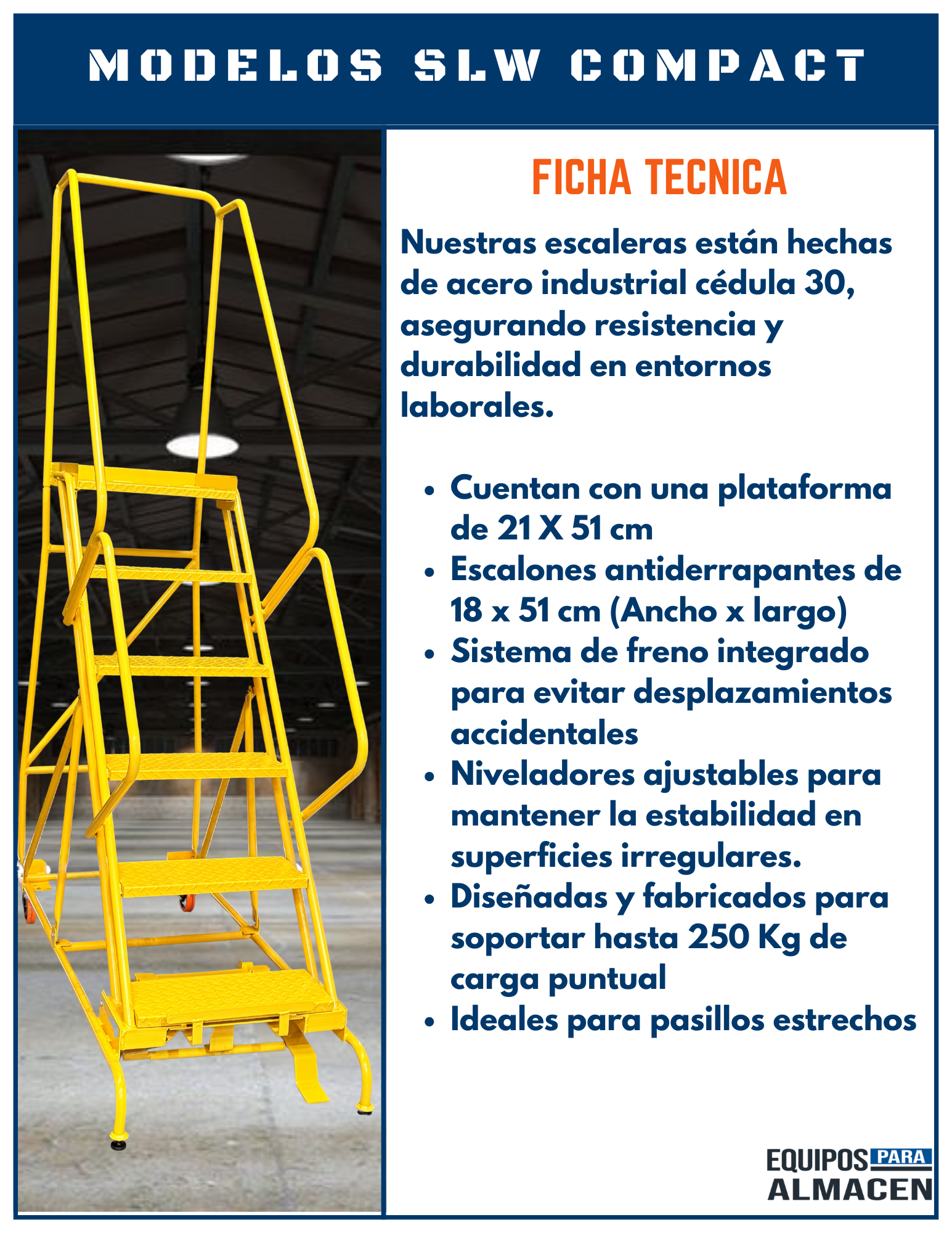 Escalera Industrial de Recolección SLW Compact