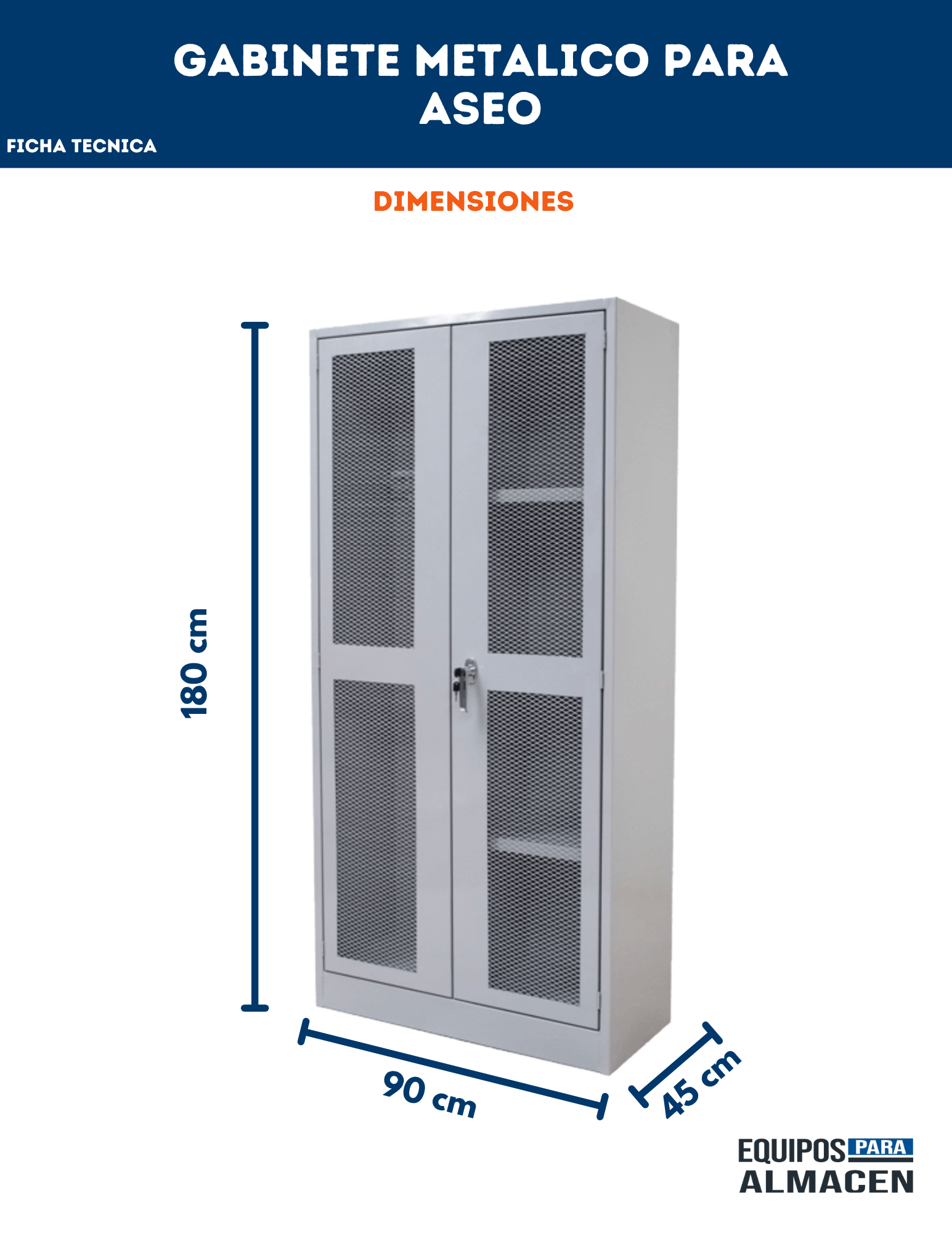 Gabinete metalico para aseo