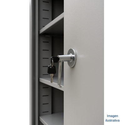 Gabinete industrial de almacenamiento con repisas ajustables