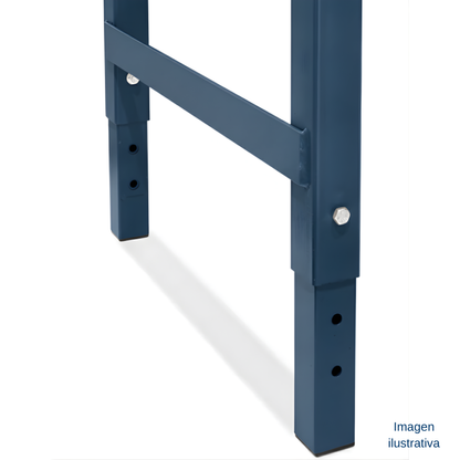 Mesa de trabajo industrial de acero con altura ajustable (uso pesado)